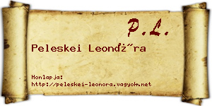 Peleskei Leonóra névjegykártya